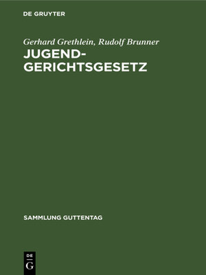 cover image of Jugendgerichtsgesetz